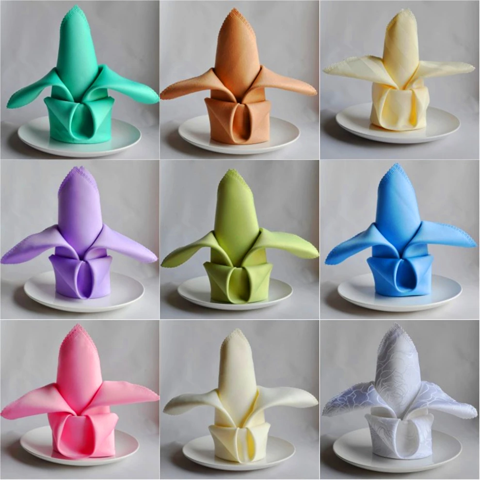 100 шт. однотонный Западный столовый сервиз для ресторана простая салфетка