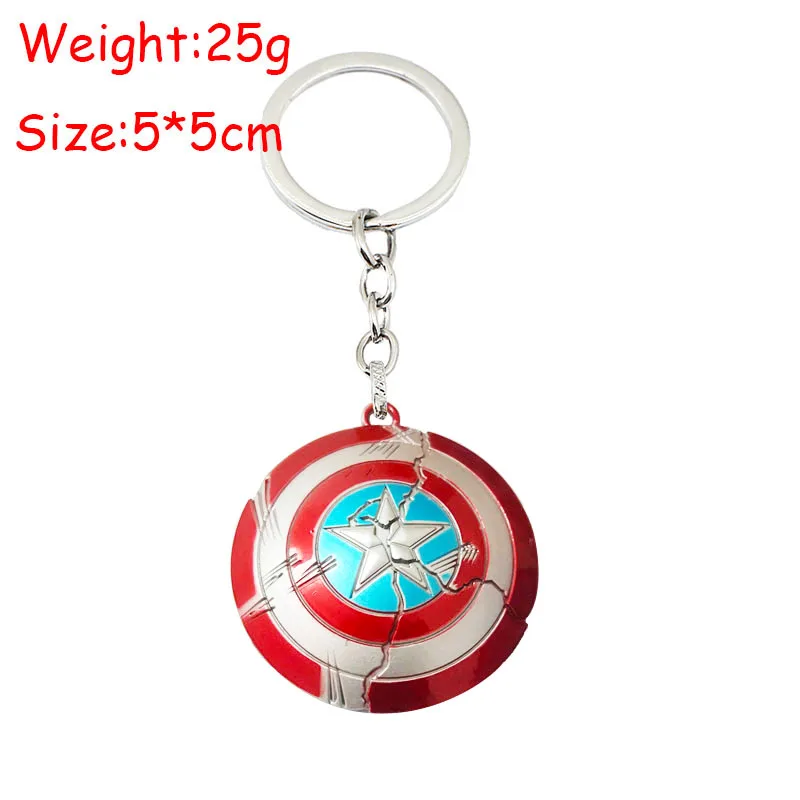 12Ppcs The Avengers 4 Captain America Shield keychain marvel Infinity War new key chain men women gift keyring fashion jewelry