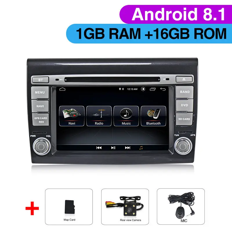 Car dvd Camera Новинка! Автомобильный мультимедийный плеер Android 9,1 для Fiat/Bravo 2007-2012 радио am fm Wifi usb dvd-плеер gps-навигация с RDS карта Микрофон - Цвет: Car dvd Camera