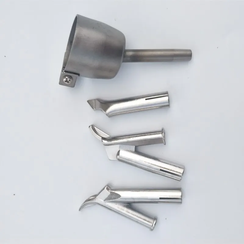 Boquillas de soldadura de 4 velocidades para soplador de aire caliente, cabezal de soldadura redondo de aleación, con boquilla Triangular de 5Mm de velocidad, material de Pvc Y vinilo