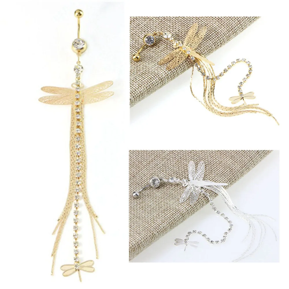 1 шт. из медицинской стали для пупка Кнопка Пирсинг Полный Кристалл Шарм пирсинг