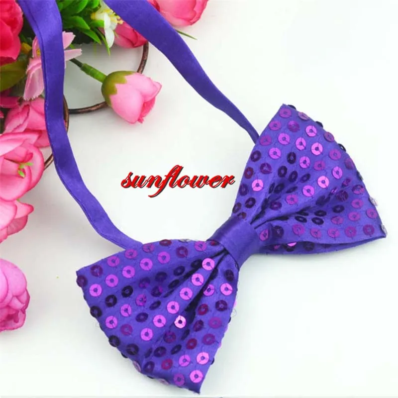 tie purple 12 шт., для взрослых и детей, джазовая шляпа, для сцены, танцев, выступлений, с блестками, волшебное шоу, бар, вечерние шляпы для танцев, галстук, перчатки - Цвет: tie purple