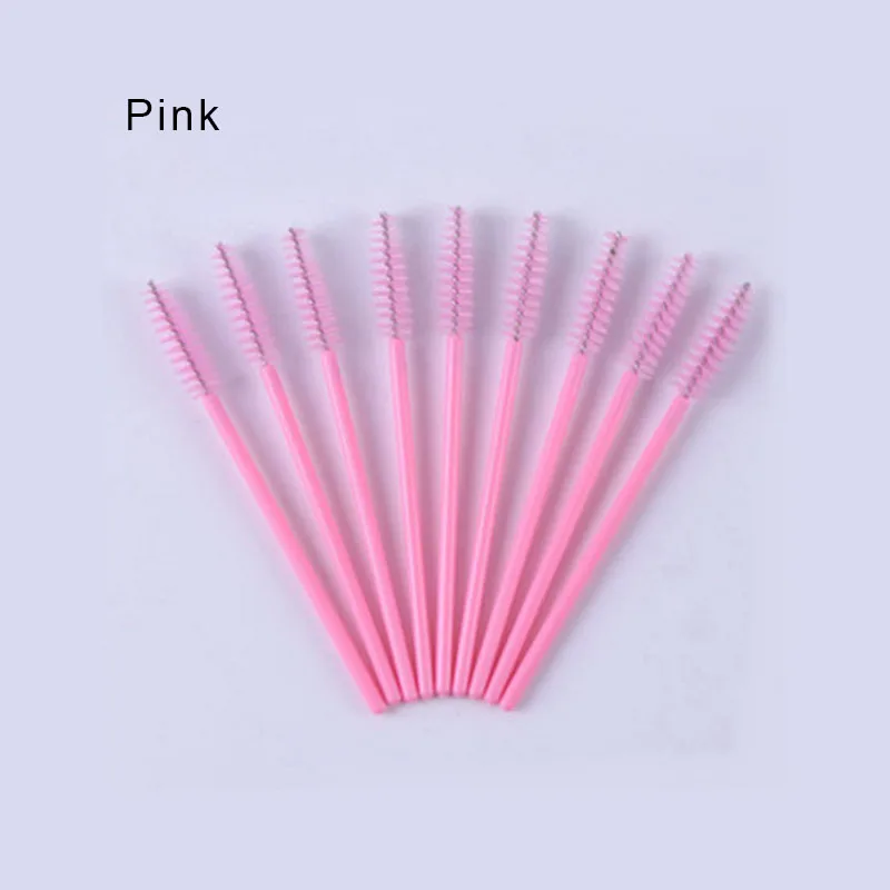 50pcs/lot portable golden Hole disposable eyelash brush grafting eyelash tool combing eyebrow brush makeup brush cosmetic tool - Цвет: 50pcs 9