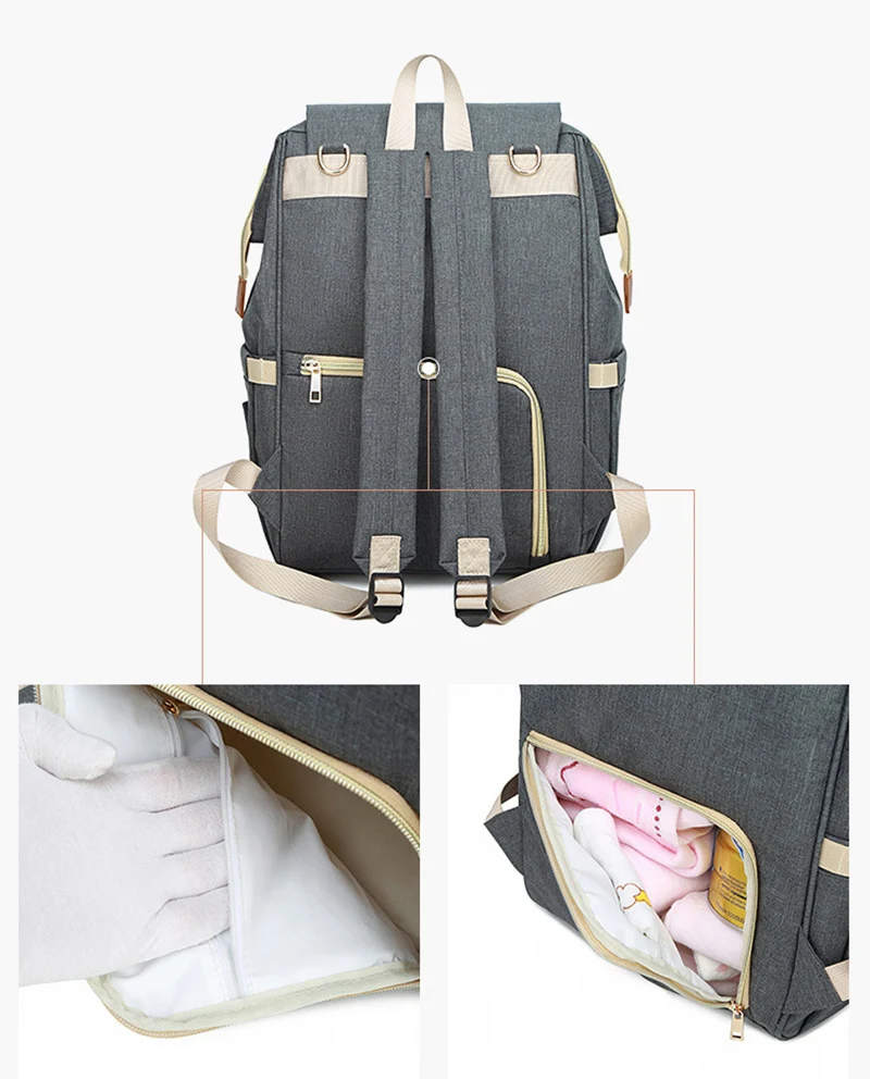 Baby Diaper Bag Backpack Mummy Daddy USB Backpack Stroller Nappy Bag Waterproof Oxford Handbag Nursing Bags Kits Maternity Bags