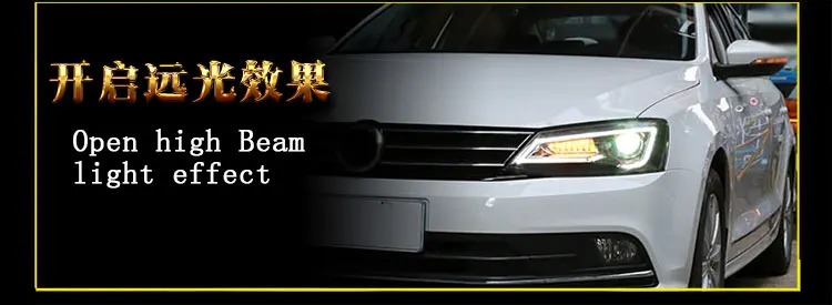Автомобильный стильный головной светильник s для VW Jetta 2011- светодиодный головной светильник VW Jett Светодиодный дневной ходовой светильник светодиодный DRL Bi-Xenon HID