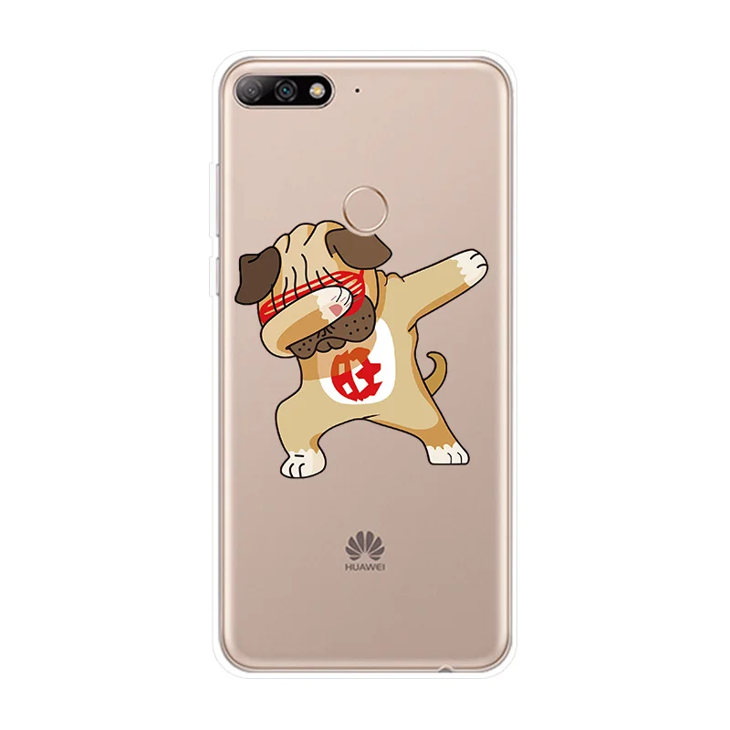 Phone Case For Huawei Y3 Y5 Y6 2017 Y7 Prime Y9 2018 2019 Cover Funny Pose Patterned Silicone II Pro |