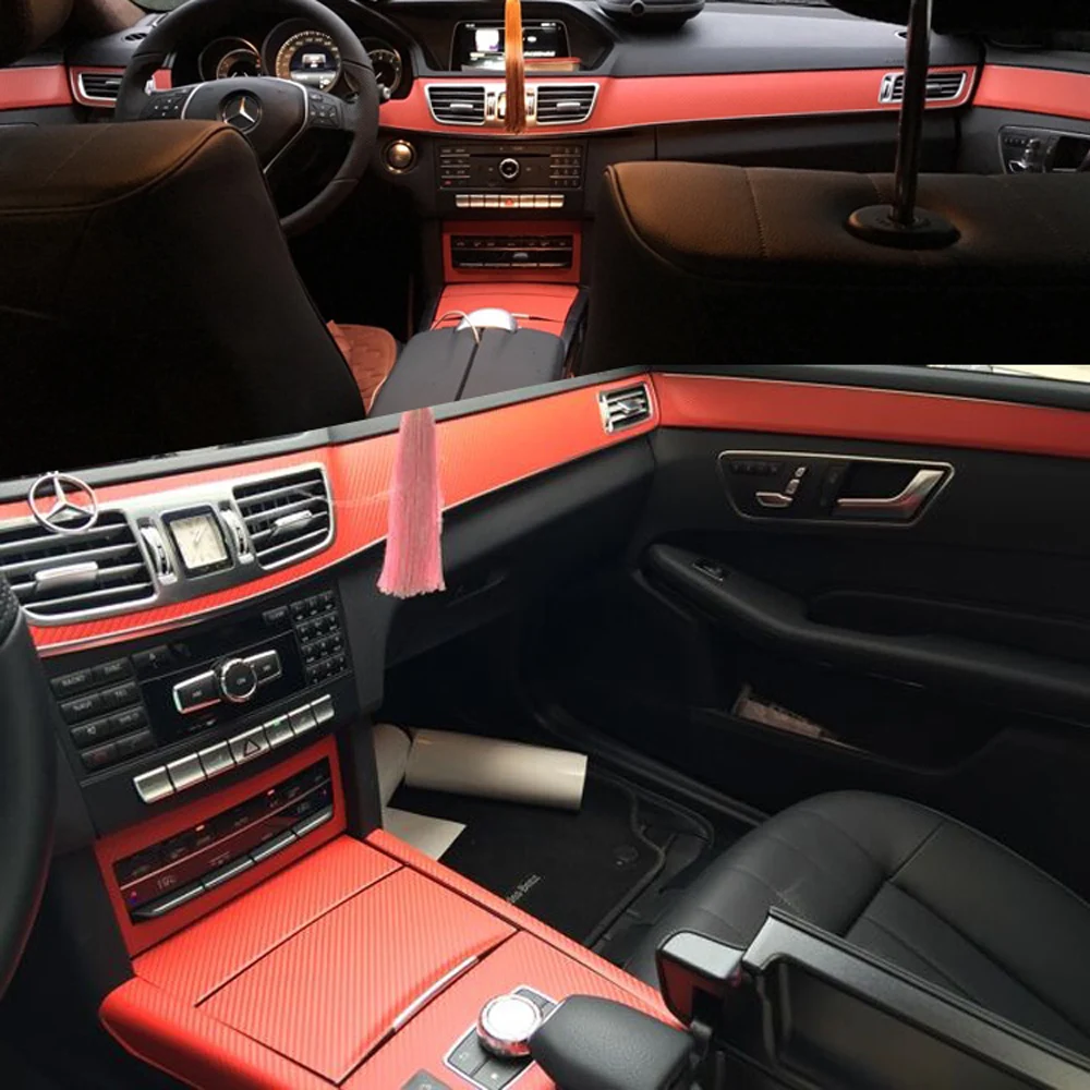 Для Mercedes E Class W212 внутренняя Центральная панель управления дверная ручка 5DCarbon Fiber