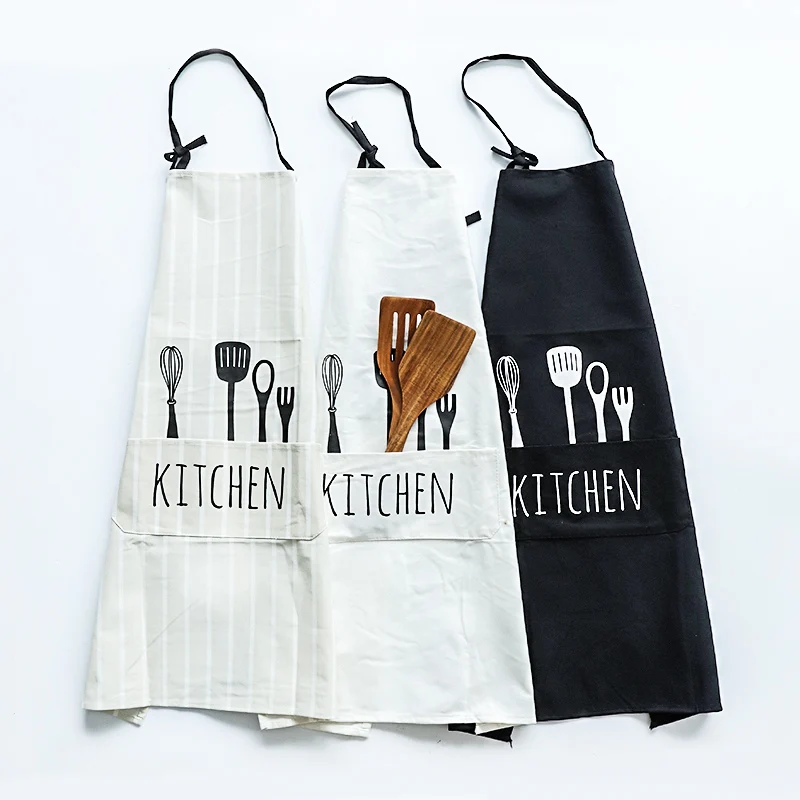 Женские фартуки с карманами ложка вилка кухонные принадлежности фартук для