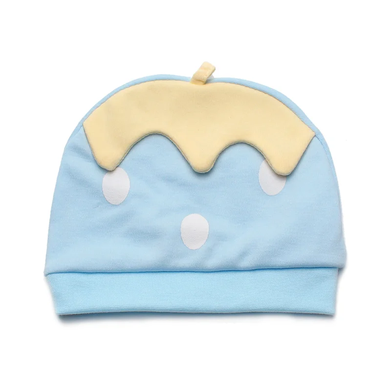 Милая детская шапка для новорожденных хлопковые детские шапки с клубничкой