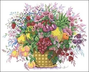 

Needlework,DIY Cross Stitch,Sets For Embroidery kits,14CT&16CT&18CT,Fruit basket