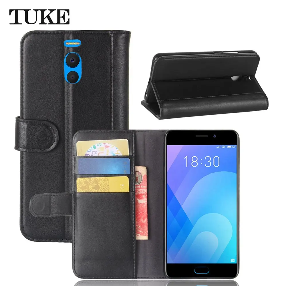 Чехол-книжка TUKE для Meizu M6 Note роскошный бумажник из натуральной кожи силиконовый