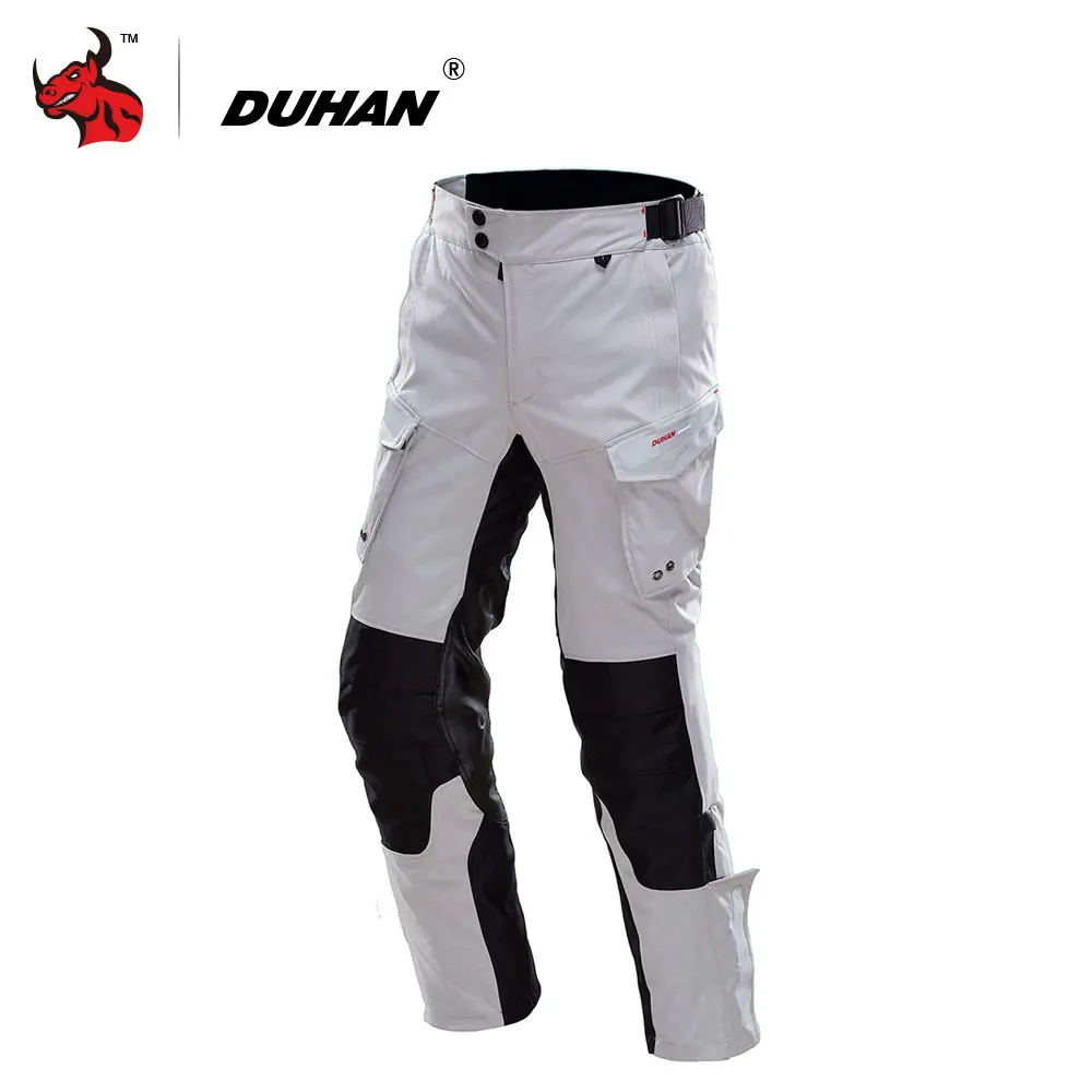 gray pants DUHAN мотоциклетная куртка водонепроницаемая мотоциклетная куртка мужская одежда для мотокросса мотоциклетный костюм с локтевым плечом сзади CE протектор - Цвет: gray pants