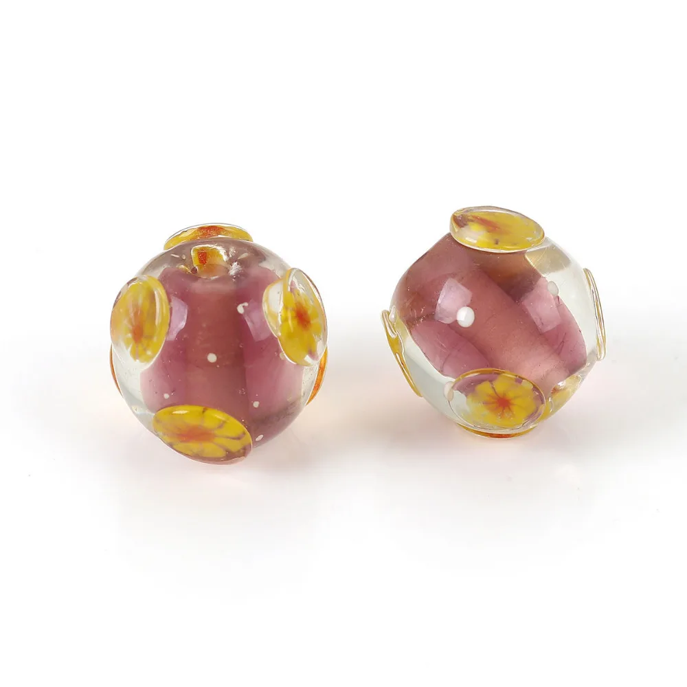 DoreenBeads стеклянный бисер в японском стиле круглые прозрачные цветы