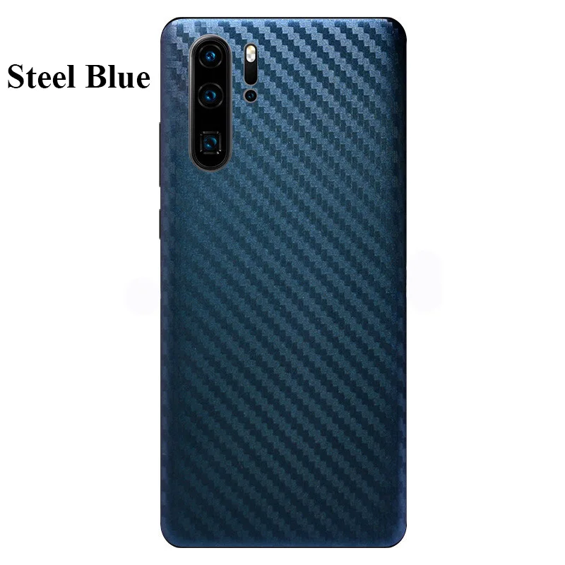 Steel Blue Для huawei P30/P30 Pro/P30 Lite 3D градиентное углеродное волокно полное заднее покрытие наклейка кожа телефон защитная наклейка пленка - Цвет: Steel Blue