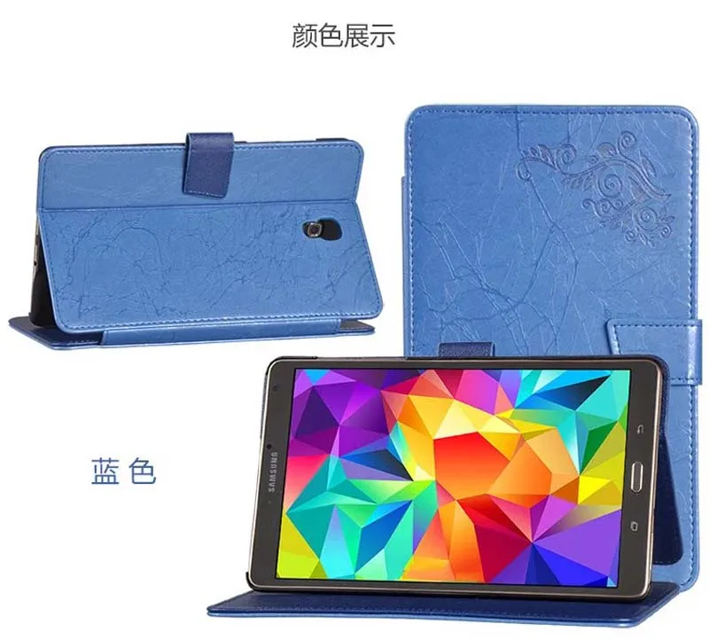 Кожаный чехол-книжка с подставкой и принтом для Samsung Galaxy Tab S 8 4 T700 T701 T705 T705C чехол