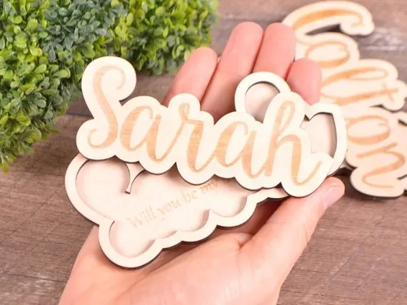 Personalized wooden team bride Bridesmaids proposal Gifts cards Bridal Shower Party Bachelorette Bride Tribe invitations | Дом и сад
