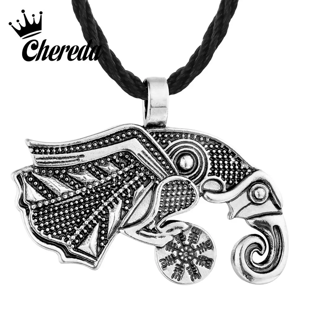 Chereda Valknut Viking мужское ожерелье панк Норс славянская веревка цепочка Кулон с