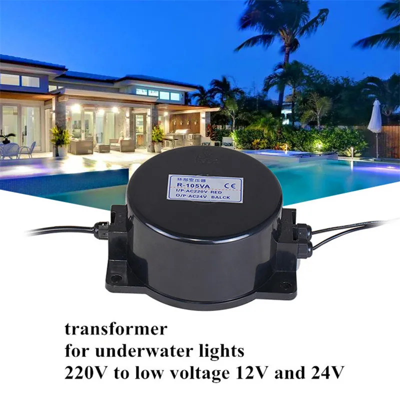 

Outdoor Color Monochrome Underwater Light Pool Light Dedicated 220V Turn 24V with 12V Waterproof Ring IP68 Transformer 200W 300W