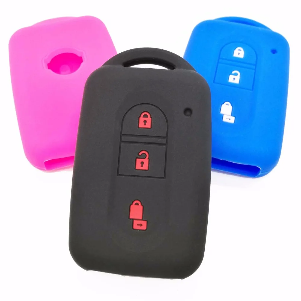 3 кнопки силикона автомобиля Брелок чехол держатель протектор для Nissan Tiida