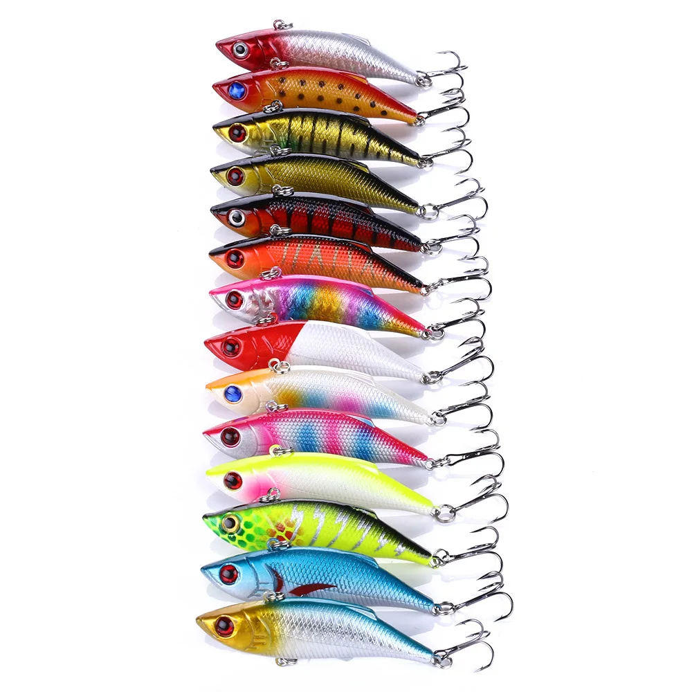 

14Pcs VIB Fishing Lures 8CM 11.5G Blade Vibration Lure Hard Plastic Bass Bait Pesca Leurre Balance Wobblers