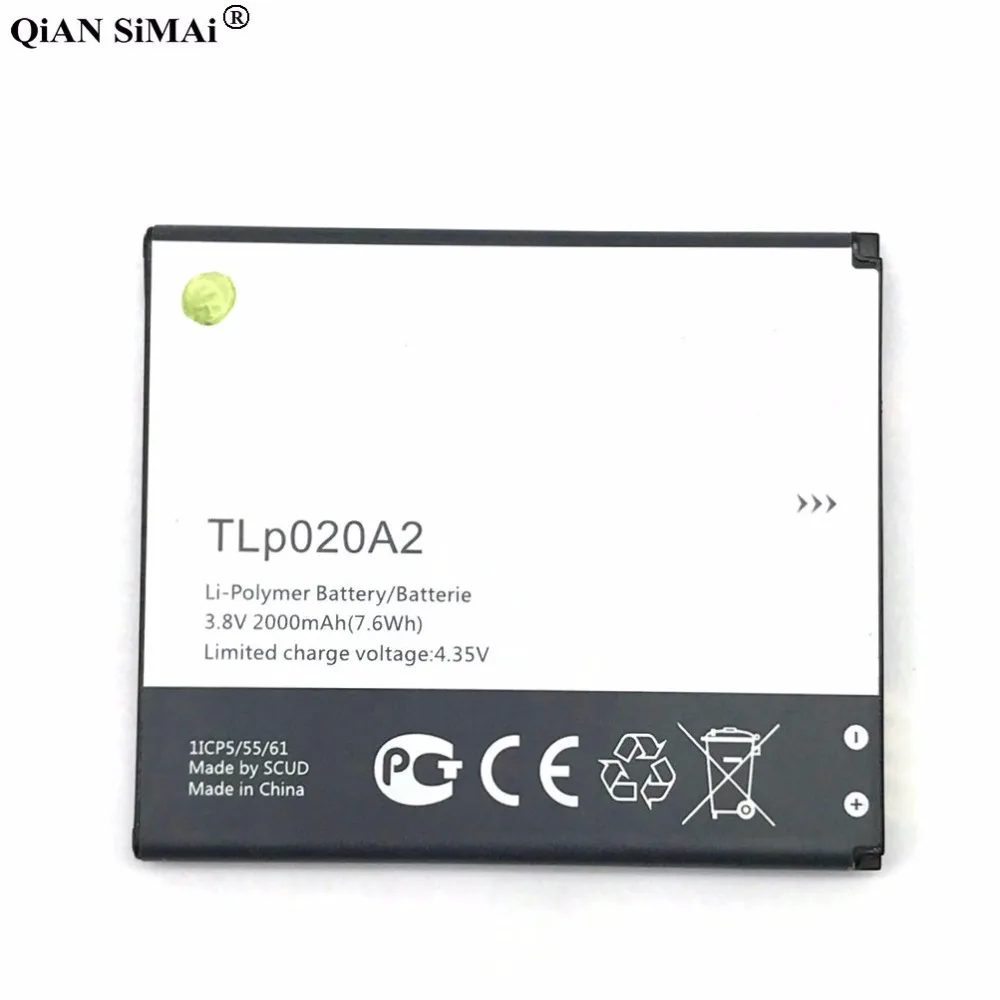Новый высококачественный аккумулятор TLp020A2 2000 мАч для Alcatel one Touch Pop Star LTE A845L / POP S3