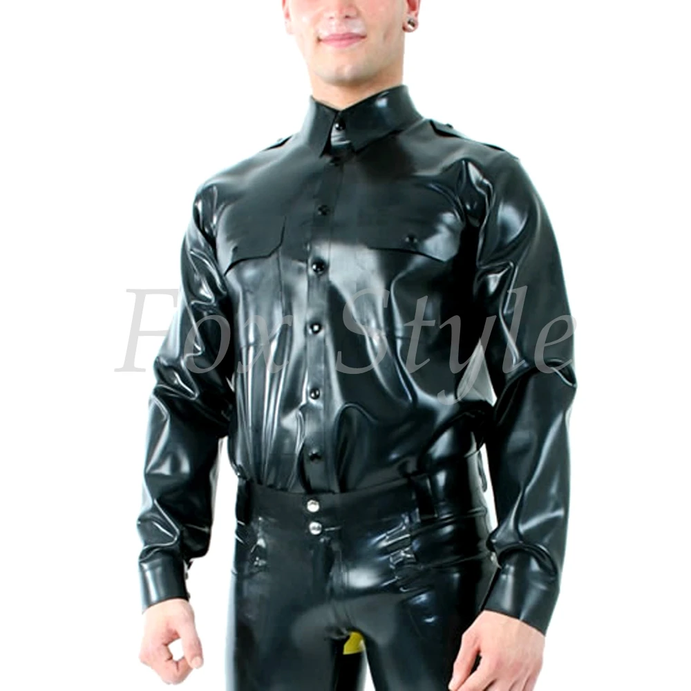 Men's latex shirt costume