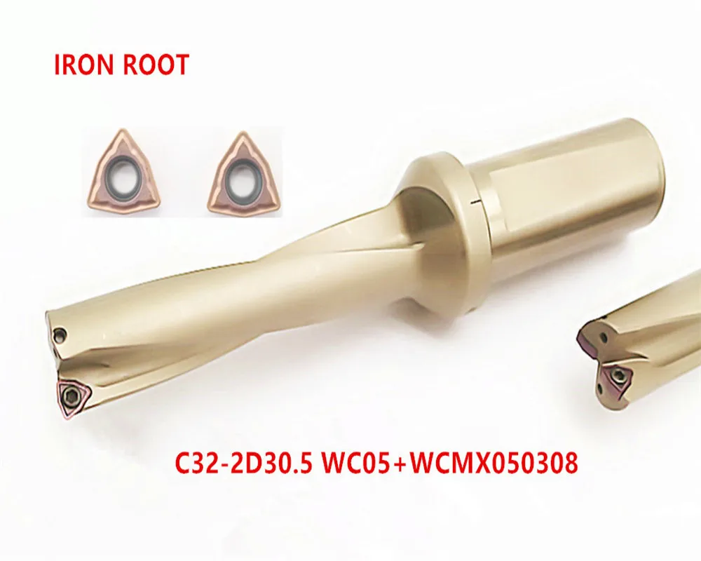 

Индексируемая дрель New1P C32-2D30.5 WC05 U drill + 2P WCMX050308-HR 7811 вставка