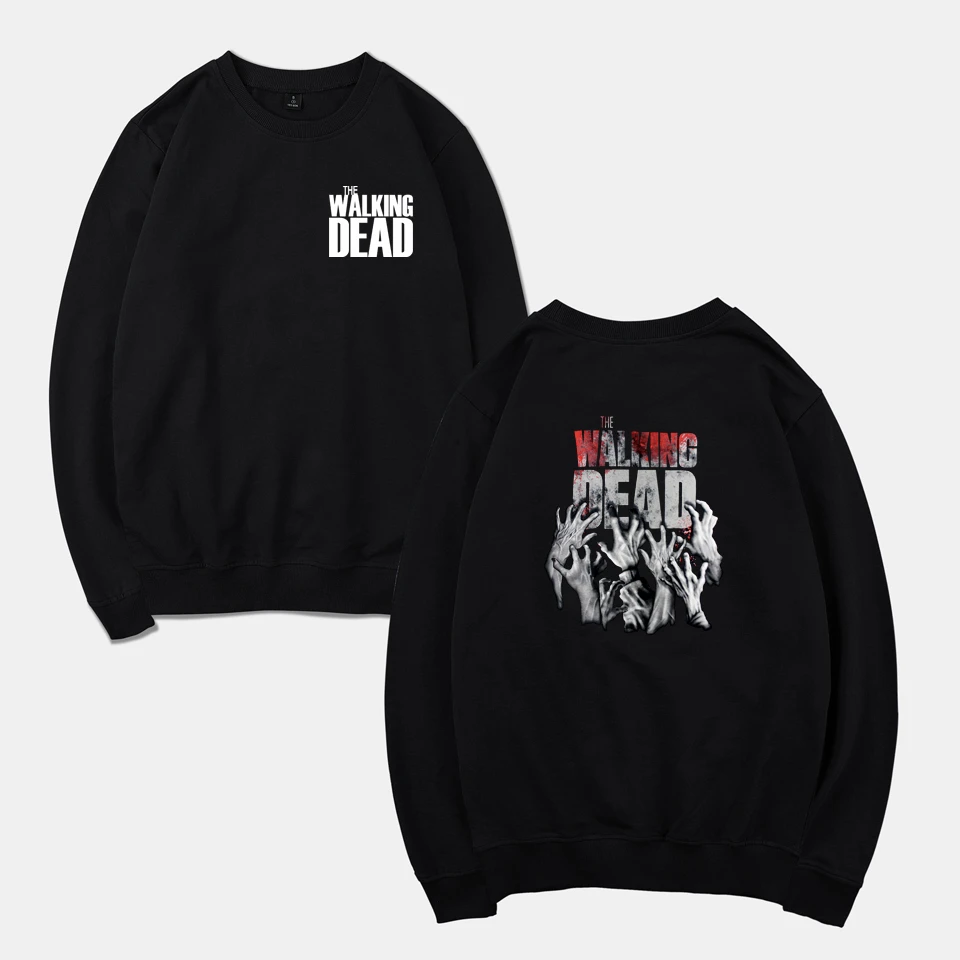 

The Walking Dead Printed Hoodie Sweatshirts Horror TV Drama Fashion Casual Pullover Men Women Halloween Streetwear Hoodies