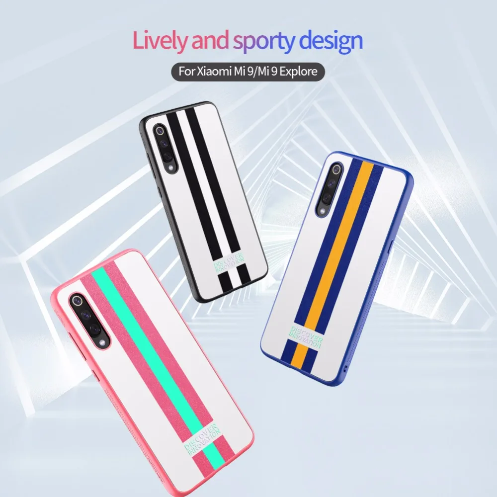 Чехол NILLKIN В Полоску Для Xiaomi mi9/mi9 Explore ore Cover светоотражающий водостойкий нескользящий тонкий светильник