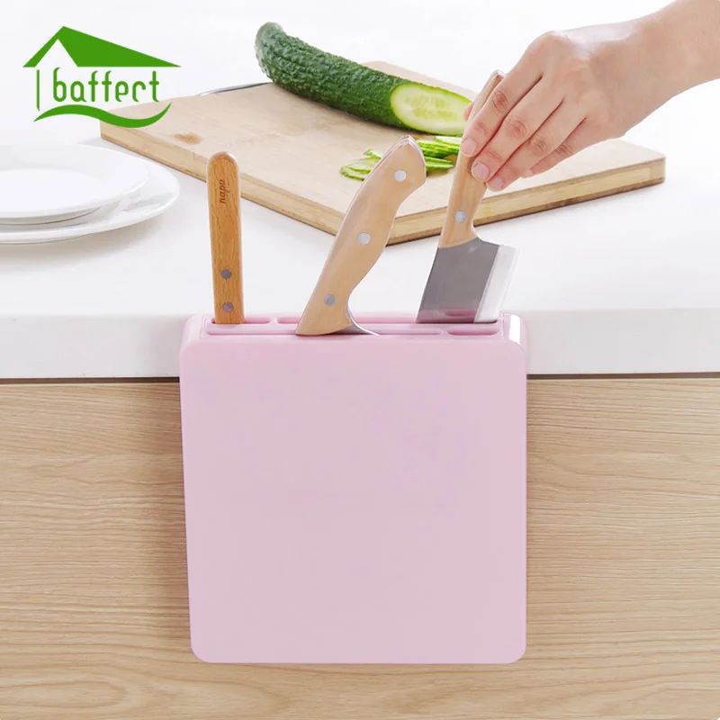 Скрытый настенный держатель для инструментов нож блок пластиковый хранения