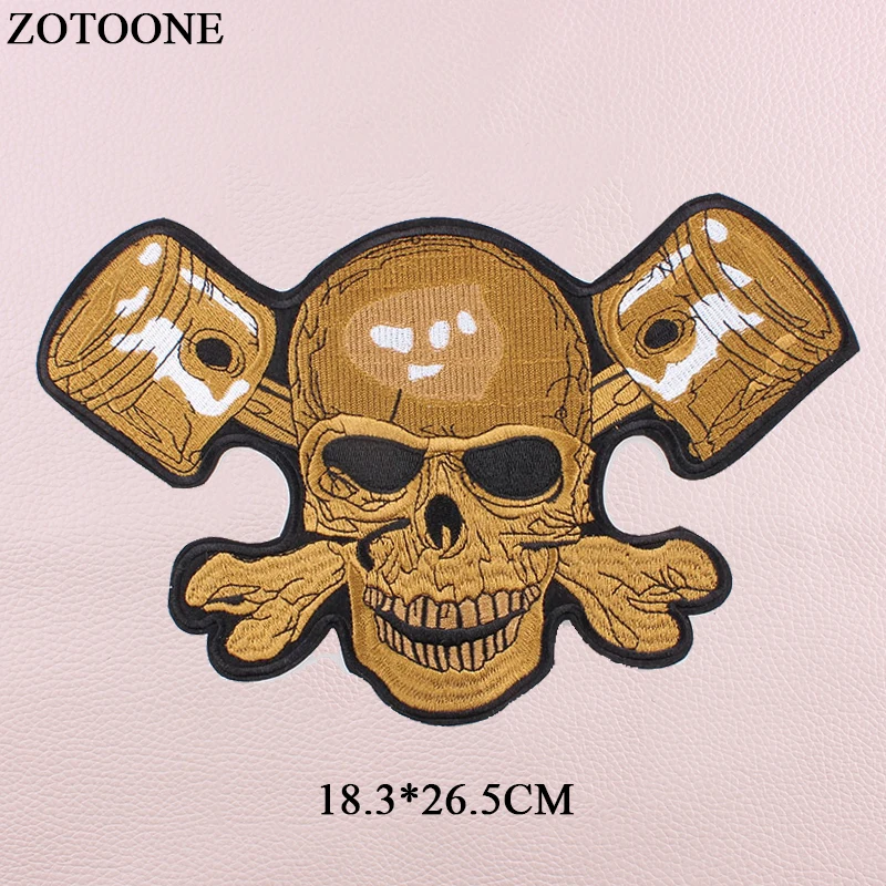 ZOTOONE нашивка в стиле панк, мотоцикл, Череп, железная аппликация для одежды, куртка, железная нашивка в виде буквы орла, нашивка для одежды E
