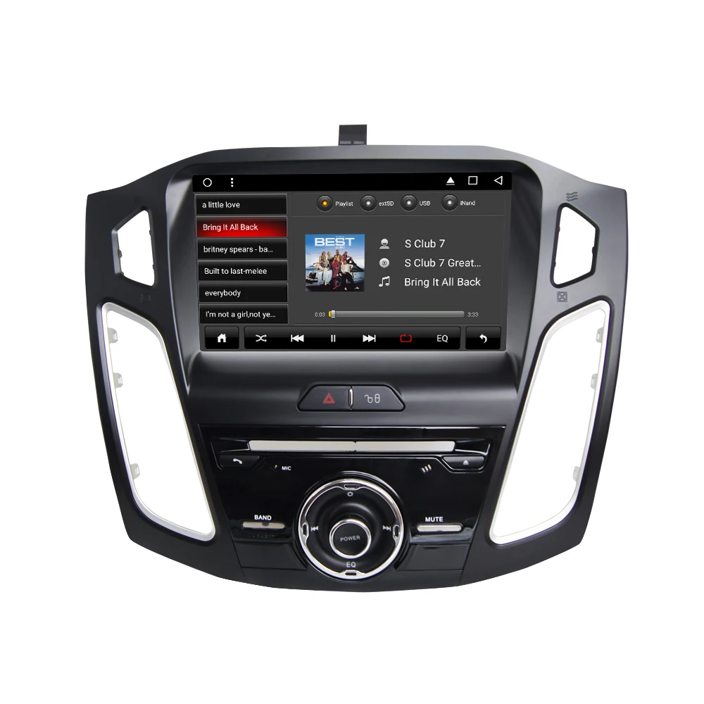 Android 7.1.1 Автомобильный DVD стерео плеер gps ГЛОНАСС навигация Мультимедиа для Ford Focus 2012 2013 Авто Wifi радио