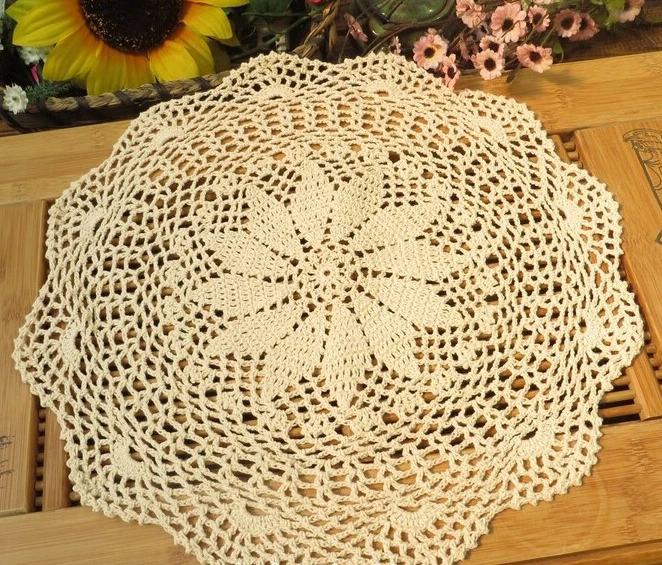 Free shipping handmade dish mat doilies round pad crochet wedding Gift Coasters doily Meal home decor 2pcs | Дом и сад