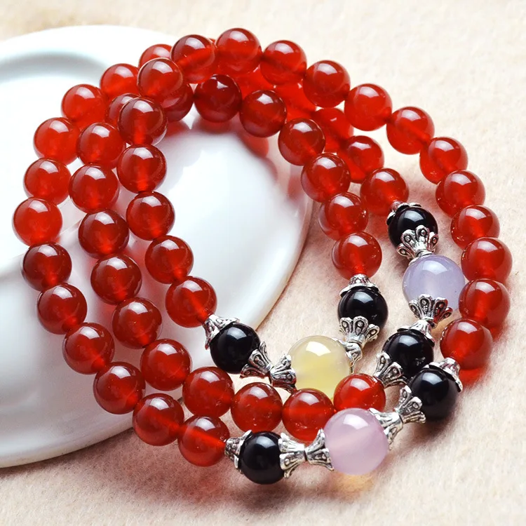 8 мм Уникальный 100% натуральный красный браслет с сердоликом для мужчин и женщин