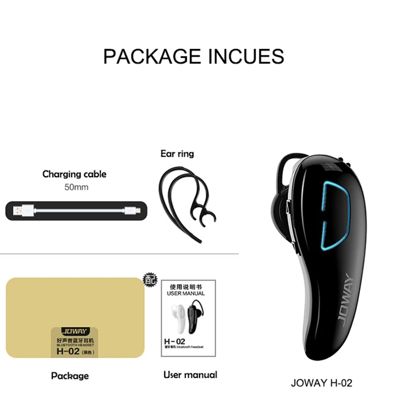 JOWAY H02 Беспроводной громкой связи Bluetooth гарнитура Шум с функциями снижения модные