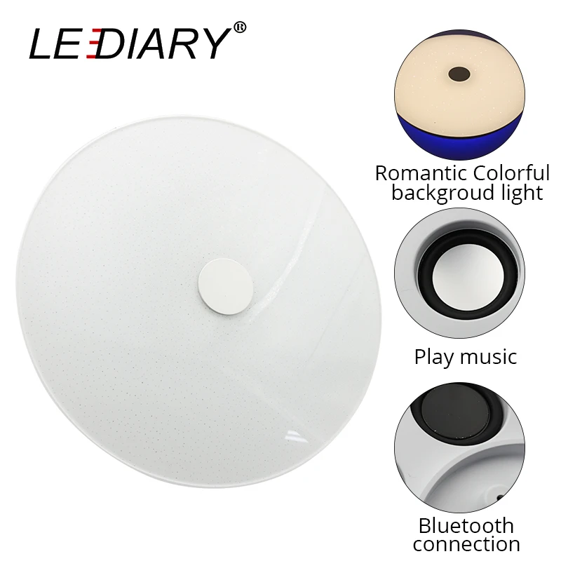 LEDIARY 36 Вт 220 В с регулируемой яркостью светодиодные потолочные светильники Bluetooth