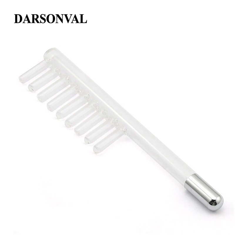 DARSONVAL 1 шт. высокочастотный гребень для лица, стеклянные трубки, электрод для массажера, палочка, сменный Оранжевый Луч, прибор для ухода за кожей лица