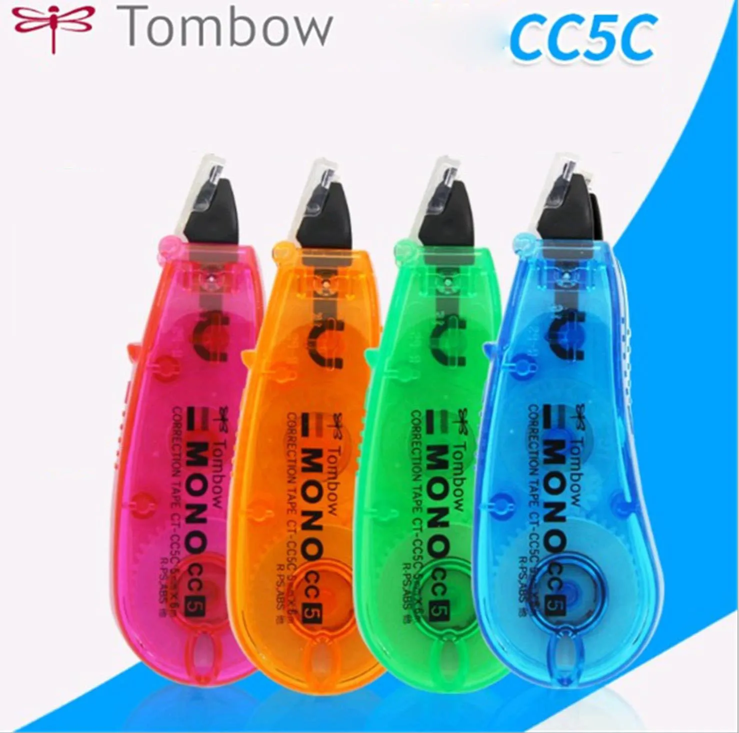 Цветная прозрачная Корректирующая лента TOMBOW TUNACOCO 6 мм * м корректирующая школьная