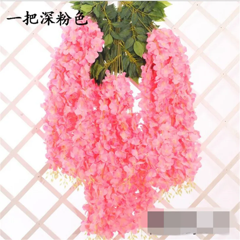 6 шт. цветок гортензии лоза 3 стебля/шт. романтические подвесные виноградные лозы