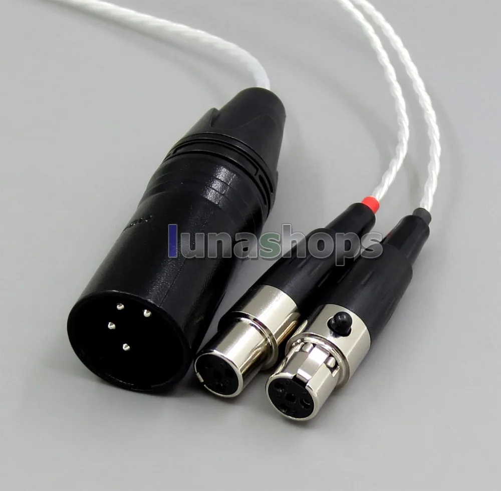 LN006163 1 5 м 4pin XLR сбалансированный 4*100 сердечник OCC чистый серебряный кабель для
