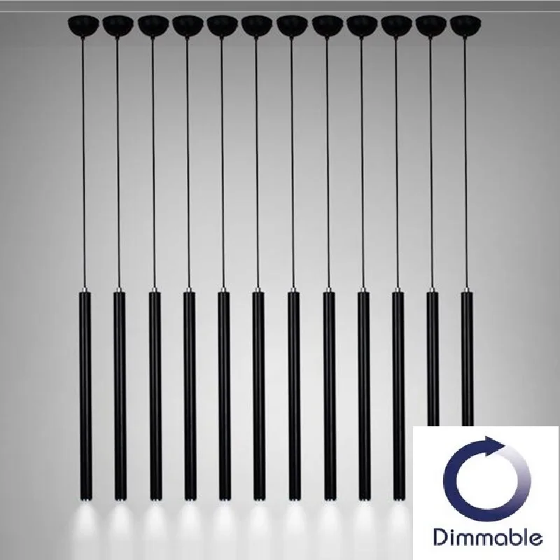 

Dimmable Pendant Lights Modern Kitchen Lamp Dining Room Bar Counter Shop Pipe Pendant Down LED Loft Lights Kitchen Spot Light