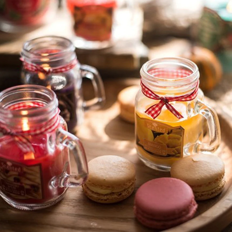 Декоративная банка Рождественская соевая батарея ароматерапия из свечей свечи