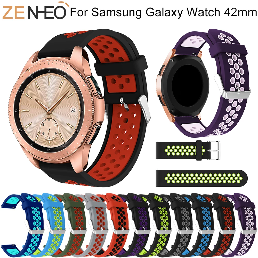 Ремешок силиконовый для Samsung Galaxy Watch 42 мм сменный Браслет Gear S2 20 мм|Ремешки часов| |