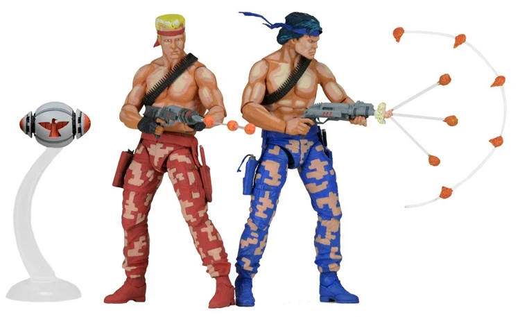Горячая Распродажа NECA Contra Bill &amp Lance видео игра внешний вид фигурка 7&quot|action figure|figures
