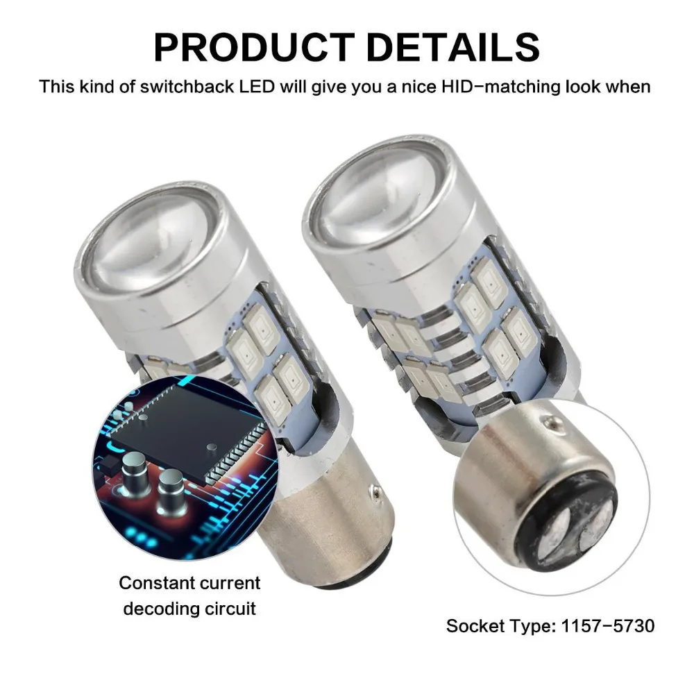 2 шт. Автомобильные светодиодные лампы 1157 BAY15D 20 светодиодов 5730 SMD | Автомобили и
