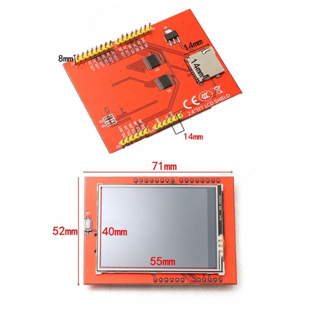 Новый 2 5-дюймовый сенсорный ЖК-экран TFT фотографический Модуль платы ATmega328P для