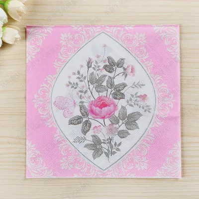 200 шт. светло-голубые салфетки в виде цветов | Дом и сад