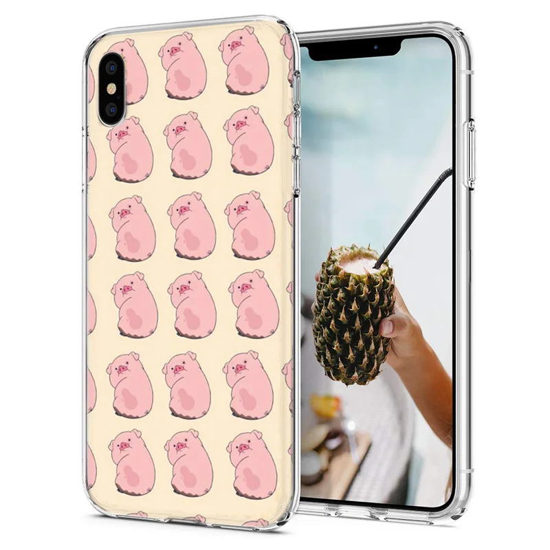 Soft Phone Case For iPhone 6 7 8 XS Covers TPU Colorful Pig Unicorn Mandala Pattern Fundas X Max F070 |