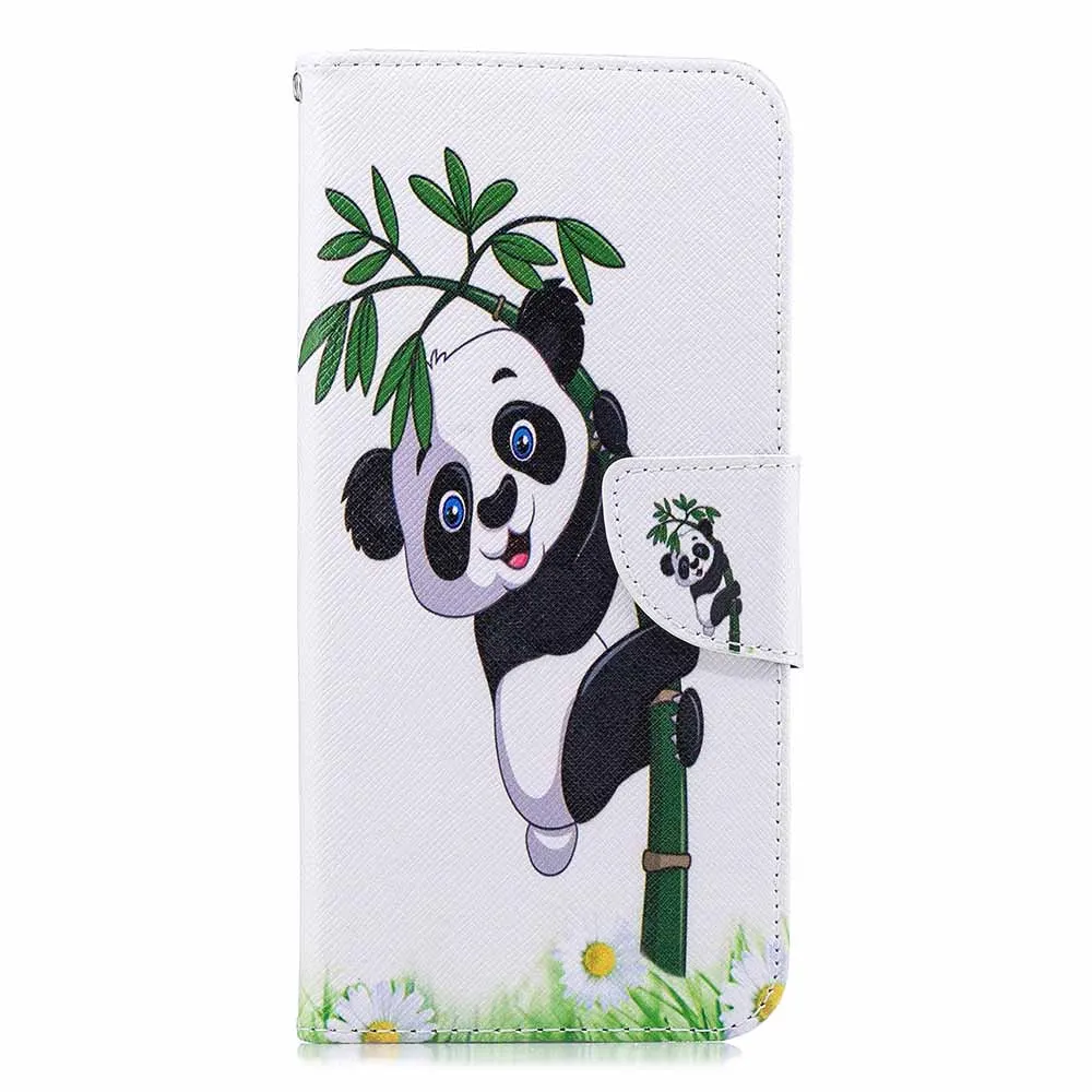 Panda Bamboo S10 плюс Чехол-портмоне с откидной крышкой и отделением для карт из искусственной кожи чехол для samsung Galaxy S10 Lite S9 S8 Plus Note 9 Fundas iphone телефон сумки задняя крышка B116 - Цвет: Panda Bamboo