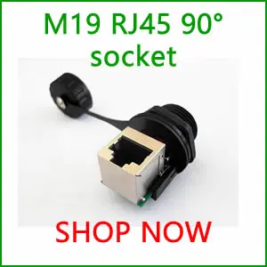 RJ45 гнездо прямой головкой Ethernet LAN черный IP68 Защита M20 фарш Locknut пластик RJ45 водонепроницаемый сальник разъем